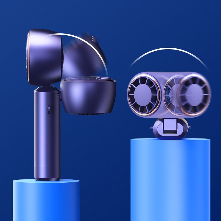 BreezeFlex Pro – Klappbarer Desktop-Handheld-Lüfter mit Digitalanzeige
