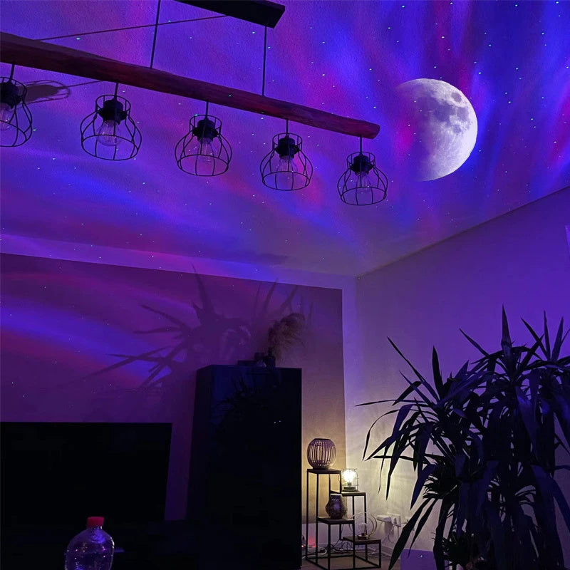 Aurora Borealis Starlight Projektoren LED Galaxy Star Atmosphäre Galaxy Nachtlicht Heim Schlafzimmer Sky Moon Lampe Zimmer Dekor Geschenk