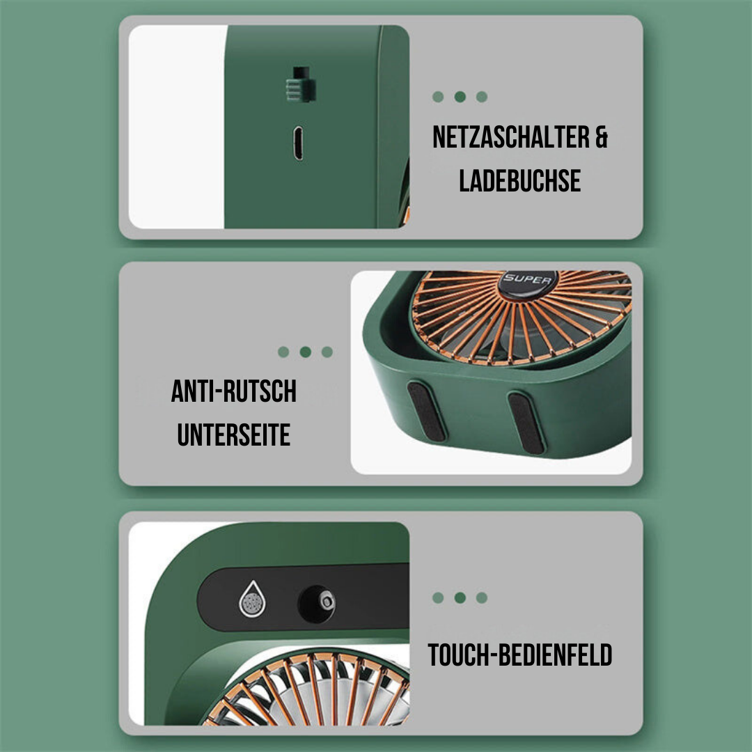 CoolBreeze Trio: Drei-in-Eins Elektro-Lüfter