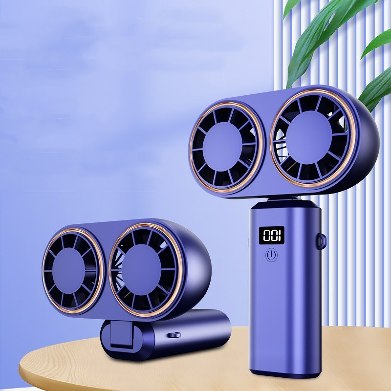 BreezeFlex Pro – Klappbarer Desktop-Handheld-Lüfter mit Digitalanzeige