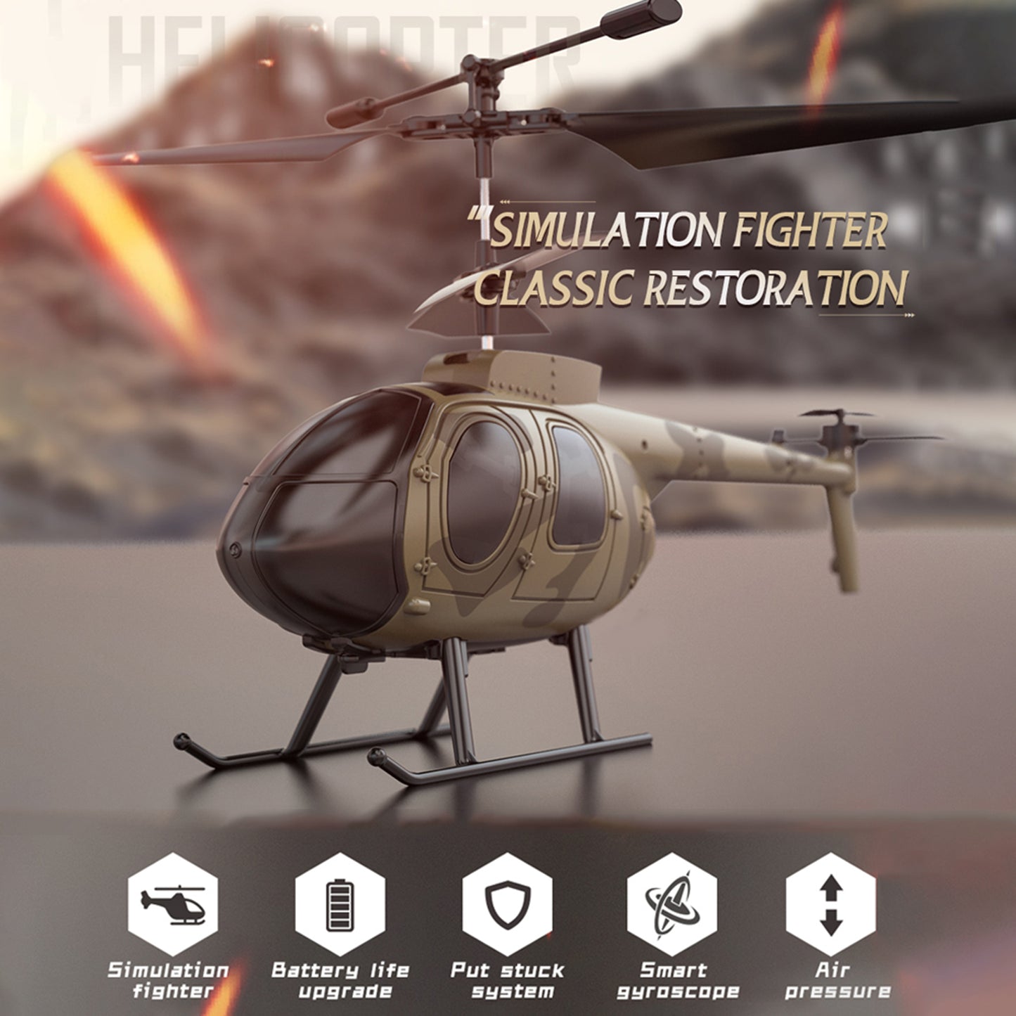 Z16 Aerodynamischer RC-Hubschrauber mit Gyroskop-Stabilität