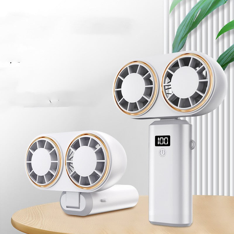 BreezeFlex Pro – Klappbarer Desktop-Handheld-Lüfter mit Digitalanzeige