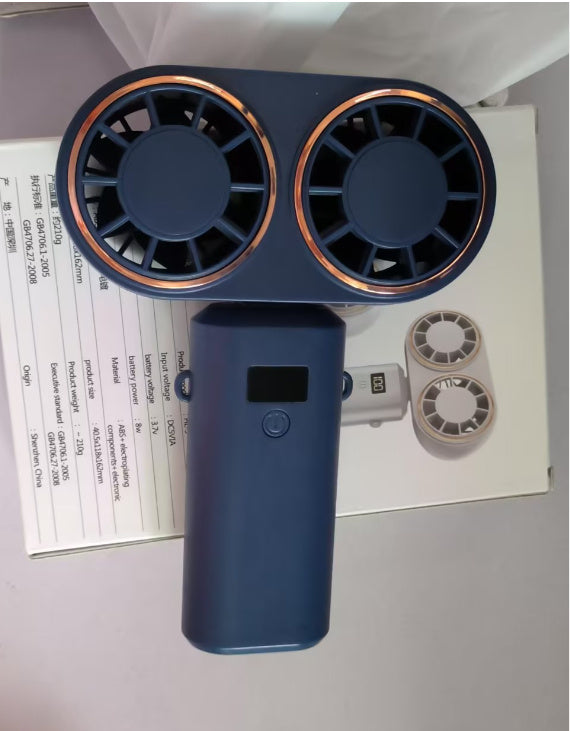 BreezeFlex Pro – Klappbarer Desktop-Handheld-Lüfter mit Digitalanzeige