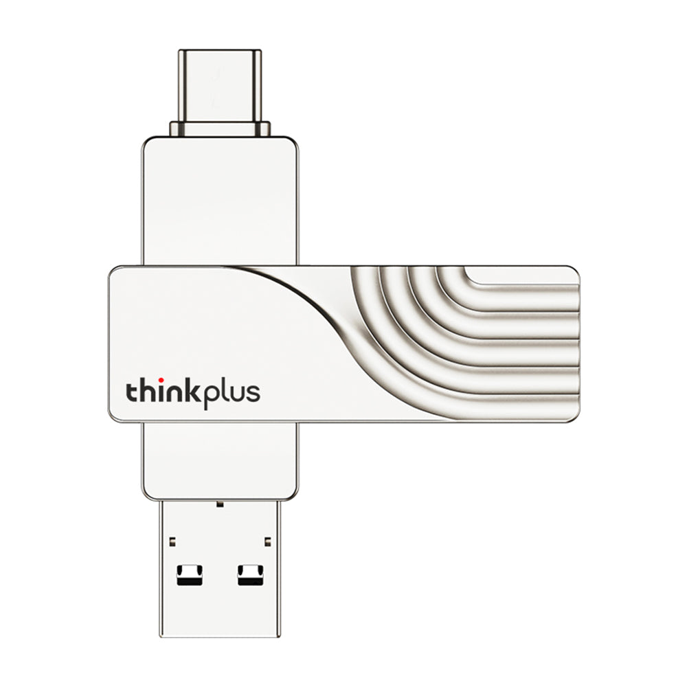 Thinkplus TPCU301 2 in 1 Type-C USB3.0 Flash Drive 32G 64G 128G 256G 360° Rotation Zinc Alloy USB Disk Portable Thumb Drive for Computer Phone