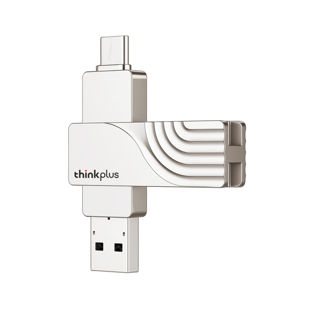 Thinkplus TPCU301 2 in 1 Type-C USB3.0 Flash Drive 32G 64G 128G 256G 360° Rotation Zinc Alloy USB Disk Portable Thumb Drive for Computer Phone