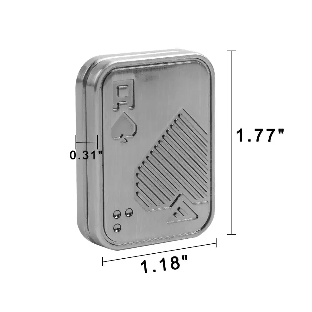 Novel Toys for Stress Relief Office Metal Poker Push Card Toy Antistress for Adults Rotate Top Gift KK anti Relieving Novelties