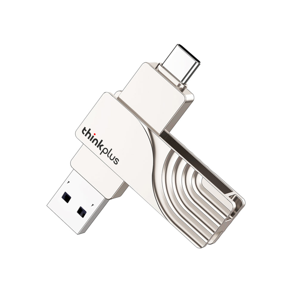 Thinkplus TPCU301 2 in 1 Type-C USB3.0 Flash Drive 32G 64G 128G 256G 360° Rotation Zinc Alloy USB Disk Portable Thumb Drive for Computer Phone