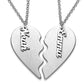 Partnerkette aus 925er Silber mit personalisierbaren Namen