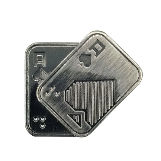 Novel Toys for Stress Relief Office Metal Poker Push Card Toy Antistress for Adults Rotate Top Gift KK anti Relieving Novelties