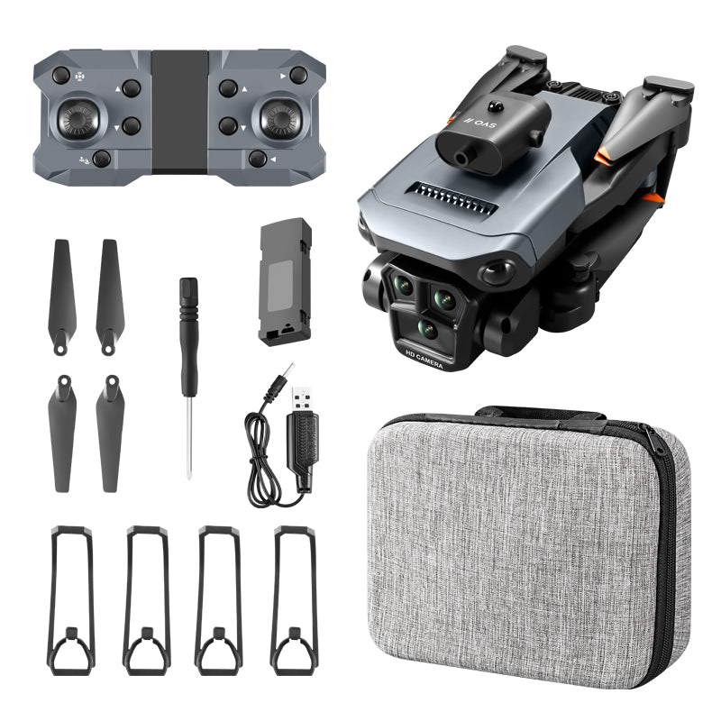 K6 MAX Upgrade Three Camera Wifi FPV with 4K ESC 3 Lens 360° Obstacle Avoidance Optical Flow Positioning Foldable RC Drone Quadcopter RTF