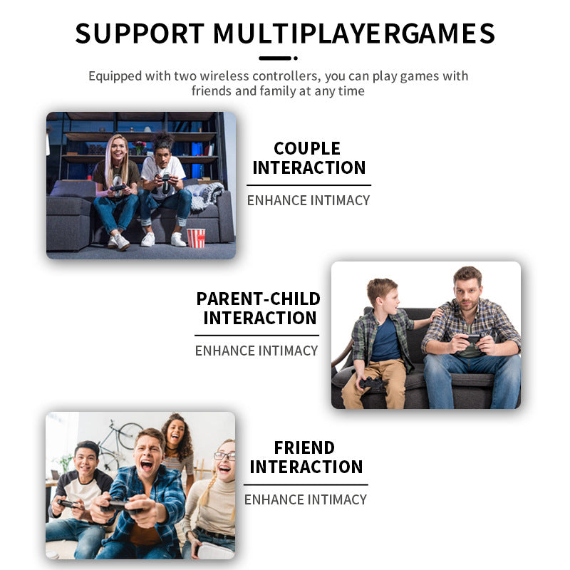Powkiddy Y3 Arcade Game Console with 4K TV Stick RK3228A Android 7.1 HD Playback 2.4G Wireless Gamepad Joystick for PSP Emulator