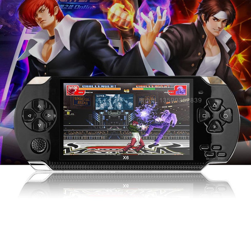 X6 8GB 10000+ Games 4.3 Inch High Definition Retro Handheld Video Game Console Game Player for GBA NES GBC GB SFC MD