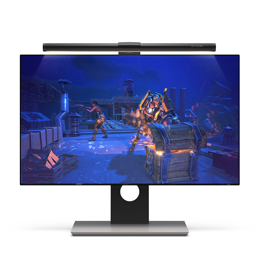 ® BW-CML2 RGB Gaming Monitor Light Bar Dual Light Source 300-1000Lux Adjustable Cool/Mix/Warm Light Color Temperature Eye Protection Anti-Glare USB E-Reading Light Touch Control for Home Office PC Computer